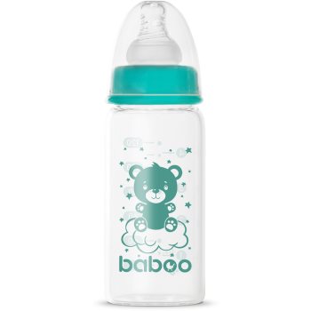 Baboo Anti-colic Glass Feeding Bottle Narrow Neck biberon de sticlă - imagine 2
